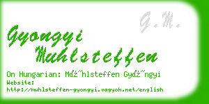 gyongyi muhlsteffen business card